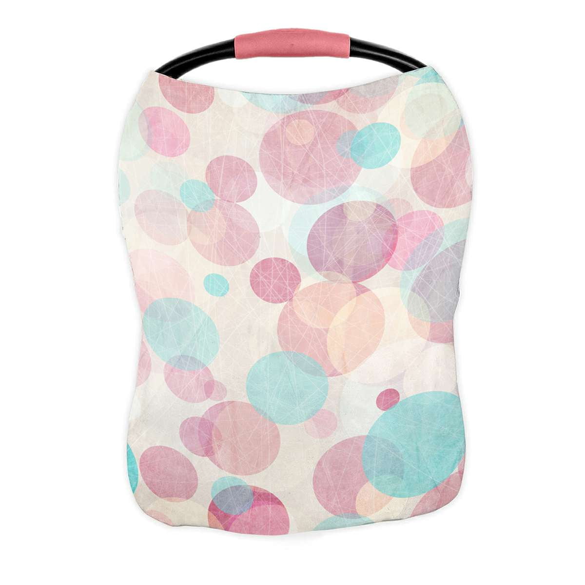ECZJNT Light Colored Blue Pink Abstract Circles Nursing Cover Baby Breastfeeding Infant Feeding Cover Baby Car Seat Cover