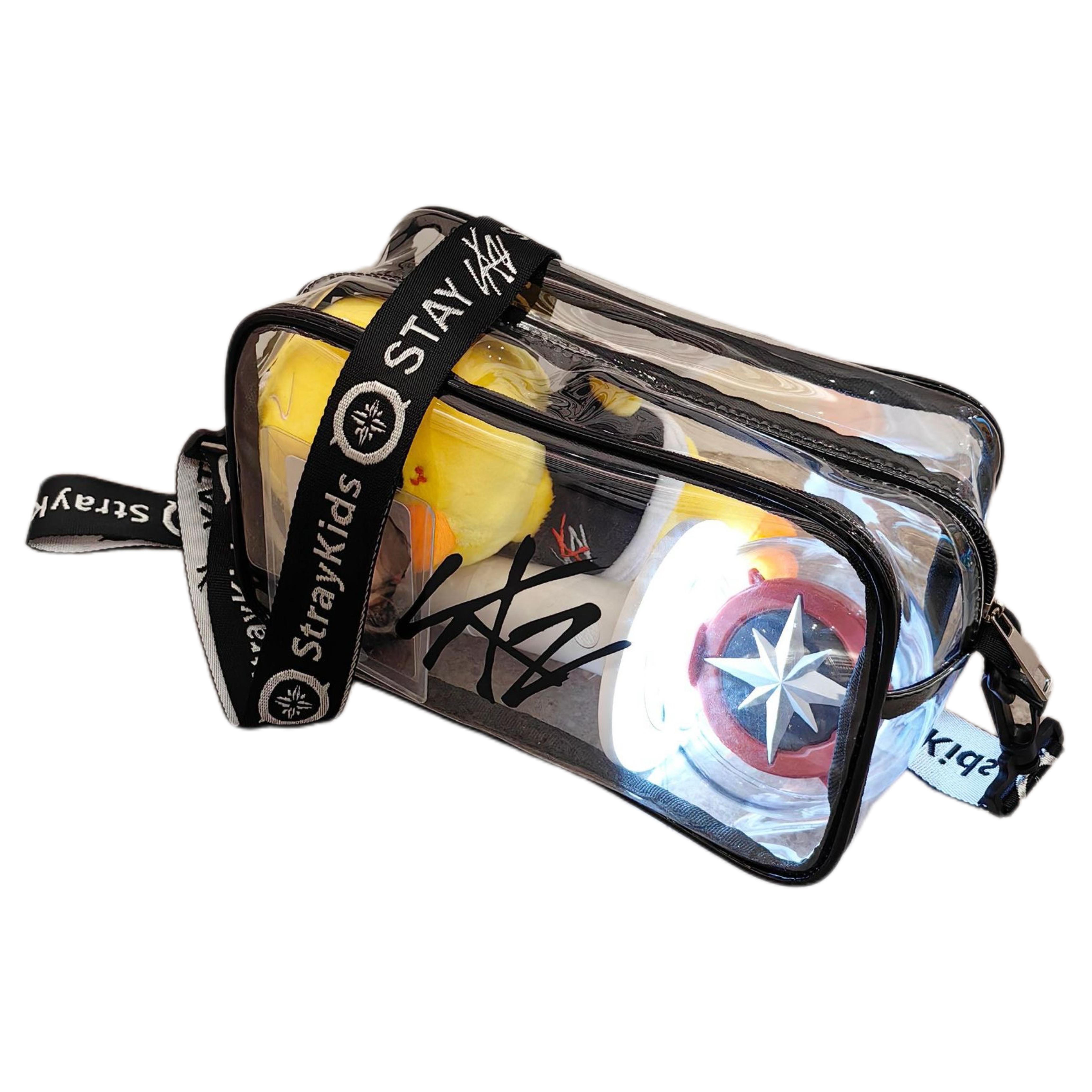 Stray Kids Lightstick Storage Bag Cross Body Transparent PVC Travel Bag Casual Carry on One Shoulder Bag Handbag STRAY Gifts