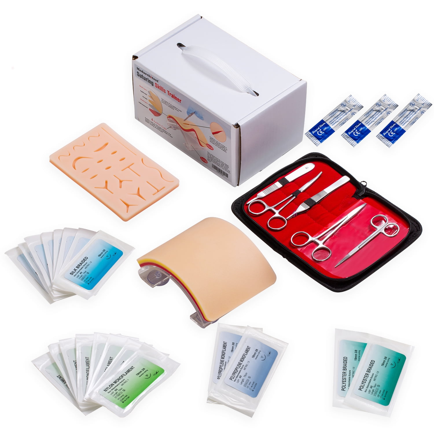 Medarchitect Premium Suturing Skill Trainer Including DIY Incision