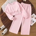 thumbnail image 3 of Mnyotv Back To School Outfits for Girls Sweet Long Sleeve Crop Sweatshirt and High Waisted Pants Size 7-8 Years, 3 of 7
