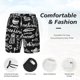thumbnail image 3 of Balery Pasta Bacon Bañador para hombre, shorts de playa de secado rápido con entrepierna y forro de compresión-3X-Large, 3 of 6