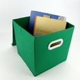 thumbnail image 2 of Organizadores de tela plegables, apilables, a prueba de polvo, caja de almacenamiento plegable con tapa para el hogar, el dormitorio y la oficina, 2 of 6