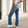 thumbnail image 4 of VBVC Women's Drawstring Stretch Denim Joggers,High Waist Pull On Cropped Jeans For Women,Ladies Light Wash Skinny Pants with Pockets,Blue,S-2XL, 4 of 5
