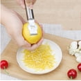 thumbnail image 3 of Cribun Stainless Steel Lemon Zester Grater with Channel Knife and Hanging Loop, 3 of 4