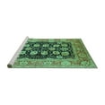 thumbnail image 2 of Ahgly Company Machine Washable Indoor Square Oriental Turquoise Blue Industrial Area Rugs, 4' Square, 2 of 4