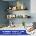 thumbnail image 2 of 6 Pack Heavy Duty Shelf Bracket, 8 inch Floating Shelf Brackets(1/5"-Thick) White Metal Wall Shelf Support Brackets, Holds 160+lb, 2 of 7