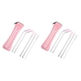 thumbnail image 4 of Advancent Juego de pajitas de acero inoxidable, tubo de succión, suministros de cocina para restaurante Rosa 2Conjunto, 4 of 6