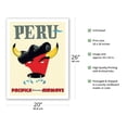 thumbnail image 2 of Peru - Pacifica International Airways - Vintage Airline Travel Poster c.1950s - Fine Art Matte Paper Print (Unframed) 20x26in, 2 of 4