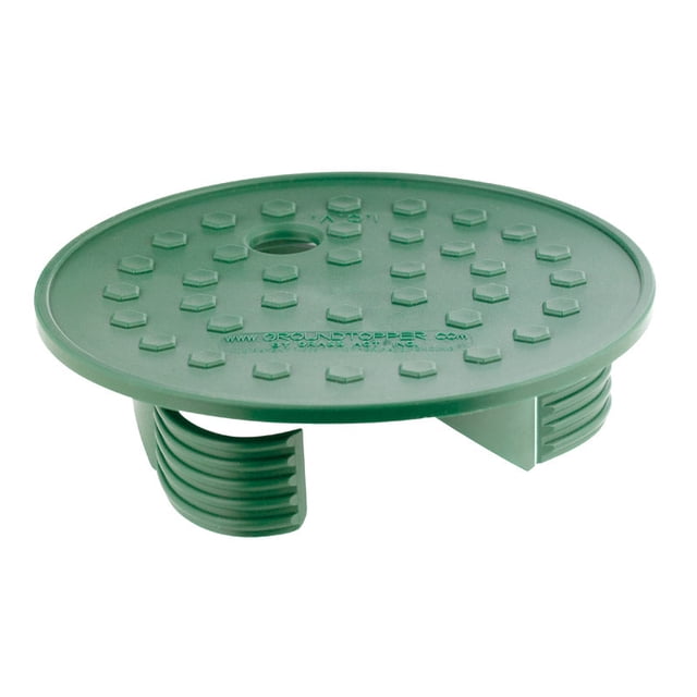 Tapa de caja de válvulas Groundtopper, PVC verde, 19 x 19 x 4,8 cm, redonda
