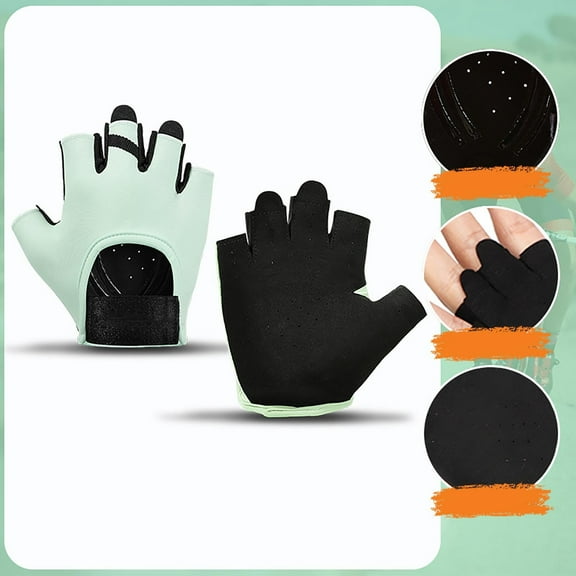 Euaioeiu Non Slip Half Finger Gloves for Cycling & Fitness, Breathable Workout Gloves with Grip Palm for Yoga Training, Outdoor Sports and Gym Exercise, Men Women Athletic Wear