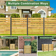thumbnail image 5 of Prilinex 55"H x 38.5"W (2 Panels) Cedar Wood Privacy Screen outdoor fence privacy screen for Pool Equipment Enclosure Trash Can Enclosures Air Conditioner Fence, 5 of 8