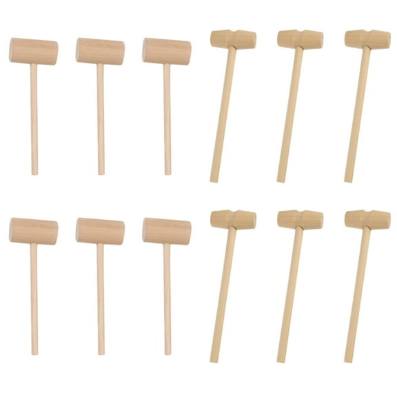 HEATSHAKING 40Pcs Mini Food Mallet Hammer for Crab Tools Oval Beige Wear-Resistant