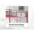 thumbnail image 4 of Zimtown Queen Loft Bed, Metal Bunk Bed Frame,Pink, 4 of 9