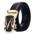 thumbnail image 1 of Cinturón de cuero para hombres Cinturón de hebilla automática para hombres casuales Cinturón de pantalones de cuero de vaca suave para negocios LingWen 9024715093851, 1 of 2