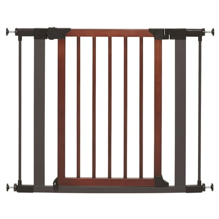 UPC: 0027773022831 | Mid West® Steel Pet Gate with Decorative Wood Door 29 Inch