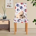 thumbnail image 4 of Yayeee 2 Pack Dining Chair Covers Stretch Parson Chairs Slipcovers Seat Protector, Star Spangled Helmets, 4 of 6