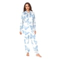 thumbnail image 2 of FORMRS Onesies Pajama for Adults Unisex Hoodie Winter Jumpsuit One Piece Sleepwear, Sizes S-2XL, Blue Butterfly, 2 of 7