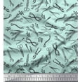 thumbnail image 1 of Soimoi Green polyester Crepe Fabric Tools Hardware Print Sewing Fabric Yard 52 Inch Wide, 1 of 5