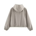 thumbnail image 6 of Plaid Zip Up Jacket Casual Long Sleeve Collared Lightweight Fall Coat Women Street Outerwear(Big & Tall,XS), 6 of 9