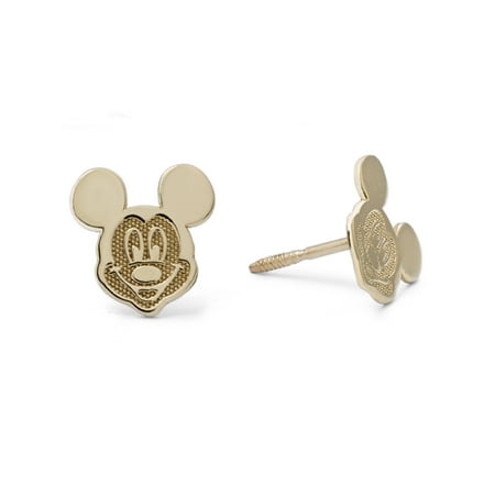 Disney 10kt Yellow Gold Mickey Mouse Stud Earrings