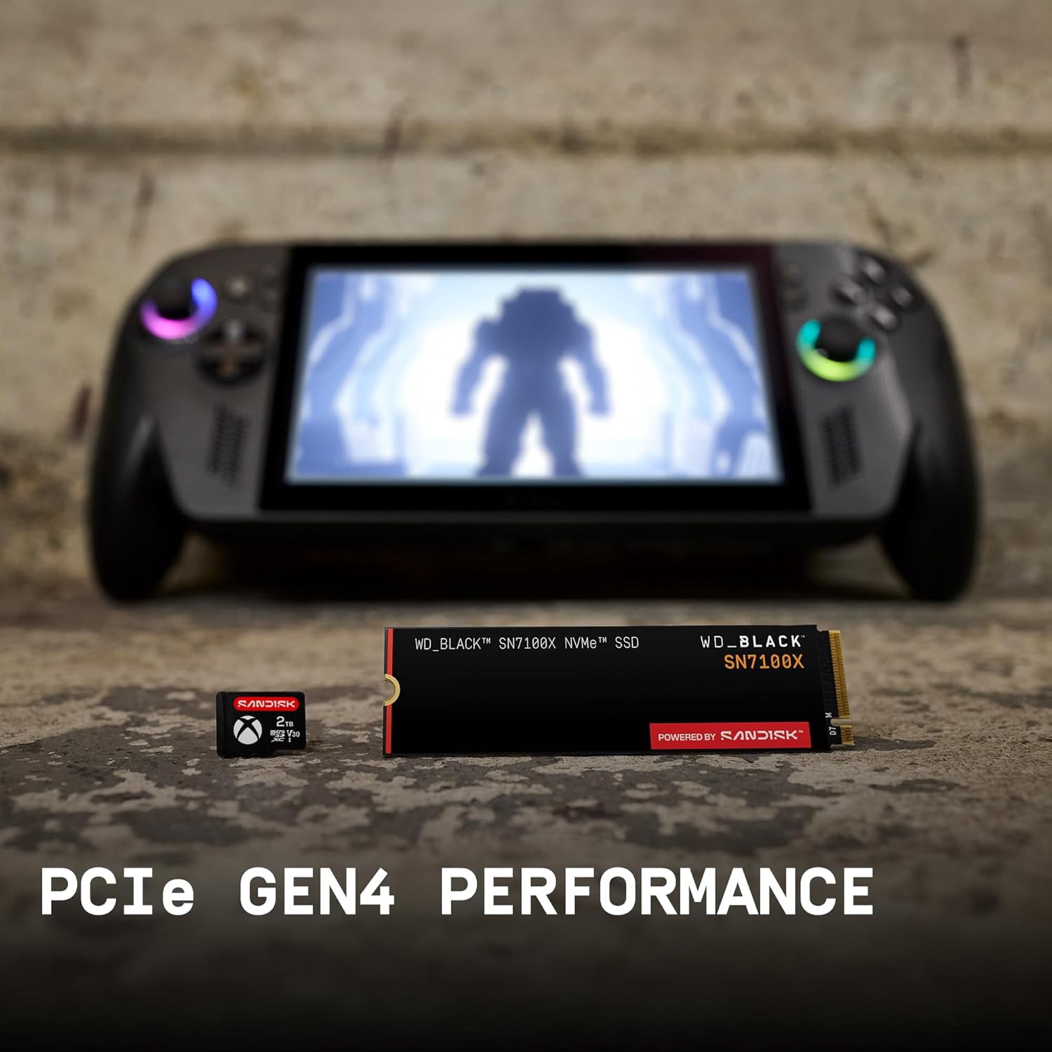 WD WDBELH0020BBK-WRSN 2TB SN7100X NVMe SSD Built for ROG Xbox Ally (X) & PC, Read Speeds Up to 7,250MB/s