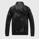thumbnail image 4 of Chaqueta de cuero de invierno para hombre Biker Motocicleta Cremallera Abrigo de manga larga Top Blusas Pompotops oipoqjl13635, 4 of 9