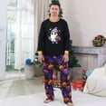 thumbnail image 4 of Matching Family Halloween Pajama Set Long Sleeve Top and Printed Pants Soft Sleepwear Loungewear with Ghost Pumpkin Design, 4 of 4