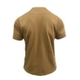 thumbnail image 5 of ZCFZJW Half Button up T-Shirts for Men Lightweight Casual Summer Short Sleeve Solid Color Basic Workout Tees Shirt Tops Loose Lightweight Comfy Pullover Khaki M, 5 of 5