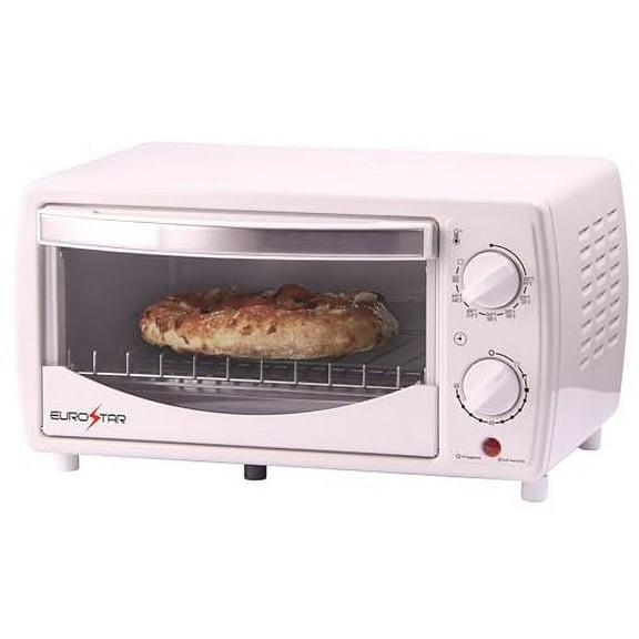 EUROSTAR TO902W 4-Slice Toaster Oven Broiler, White