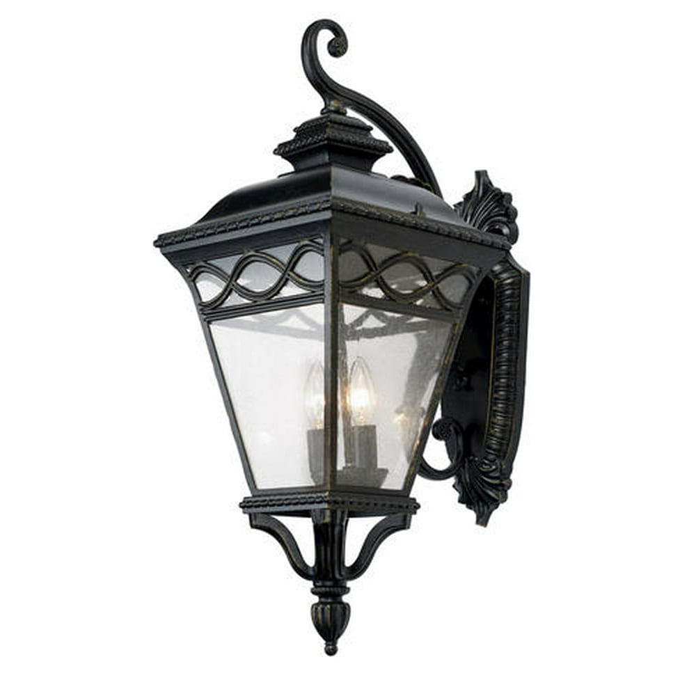 Patriot Lighting Elegant Home Graham ExtraLarge 27" Black Gold 3Light