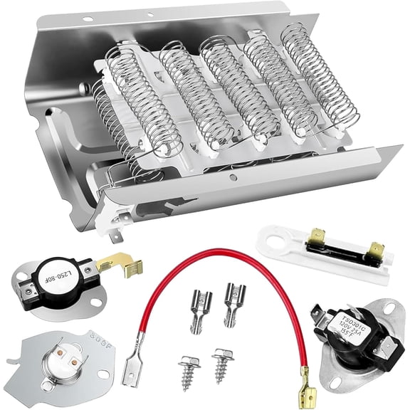 UPGRADE 279838 Dryer Heating Element for Whirlpool Kenmore Roper Maytag Amana Admiral Dryer Heating Element Part Thermostat Thermal Fuse medx655dw1 500 600 70 80 Series Model 110 Dryer Part