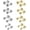 Silver+Gold, variant on 5 Pairs 3mm-7mm Round Ball Studs Earrings 316L Stainless Steel Ball Earrings Studs Set for Women Men, Silver