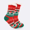 thumbnail image 3 of EnJoCho Clearance Adult Christmas Holiday Socks Colorful Indoors Striped Slipper Socks Knit Thick Warm Christmas Socks Adult Xmas Winter Themed Charming Socks Heated Socks Bulk Red Green Cute&Fun, 3 of 3