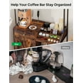 thumbnail image 4 of VicTsing Coffee Bar Cabinet, Farmhouse Coffee Bar with Extra Top Storage, Coffee Station Organizer with 7 Compartments, 57'' Coffee Bar Table with Power Strip for Kitchen Living Dining Room - Brown, 4 of 11