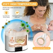 Baby Bottle Warmer, Lychee 4-in-1 Double Bottles Warmer & Sterilizer Fast Milk Warmer Babies Food Heater/Defrost with LCD Touch Display & 48H Accurate Temperature Control for Breastmilk/Formula