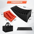 thumbnail image 2 of Tandem Trailer Tire Change Ramp, Tire Lifts Up to 6.3", Raised Tire Change Ramp for Trailers Campers, RV Leveling Blocks with Chocks, Carry Bag, Dual Axle Tandem Wheel Aid,1 Pack, 2 of 7