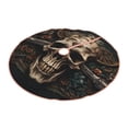 thumbnail image 2 of Bingfone Christmas Tree Skirt Mat Christmas Decoration Interior 48" -Metal Style Horned Skull, 2 of 6