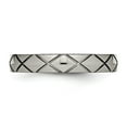 thumbnail image 3 of Titanium Polished Criss Cross 4mm Grooved Ring, 3 of 7