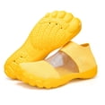 thumbnail image 2 of VeFlora Water Shoes Women Barefoot Athletic Workout Gym Footwear Beach Swim Sneakers Quick Drying Boat Aqua Shoes for Water Sport Diving Sailing Travel Fishing(Yellow/45), 2 of 9
