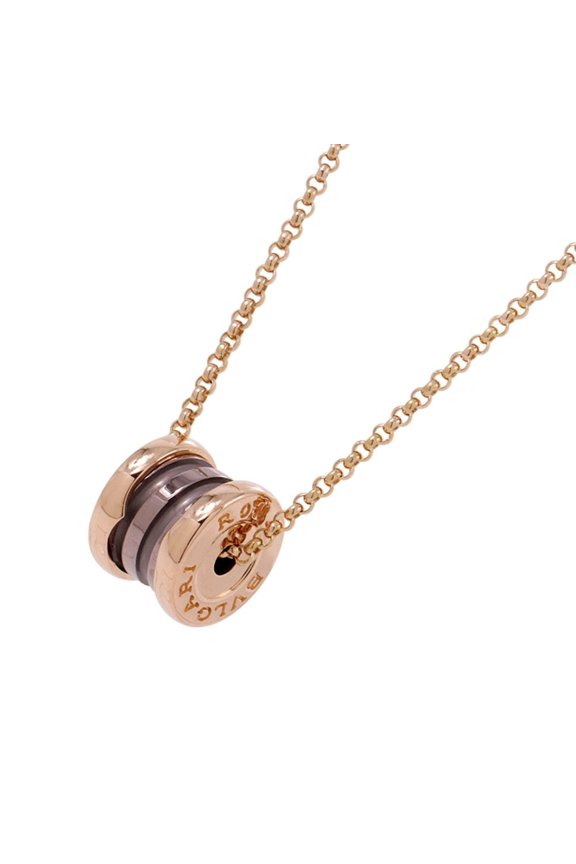 Pre-Owned BVLGARI B-zero1 Necklace in 18K Pink Gold and Bronze Ceramic 353004 (Good)