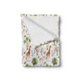 thumbnail image 2 of Watercolor Animal Soft Flannel Fleece Blanket, Wild Animals Giraffe Cheetah Antelope Savannah Palm Trees Safari Tropic, Cozy Plush for Indoor and Outdoor Use, 70" x 90", Multicolor, by Ambesonne, 2 of 6
