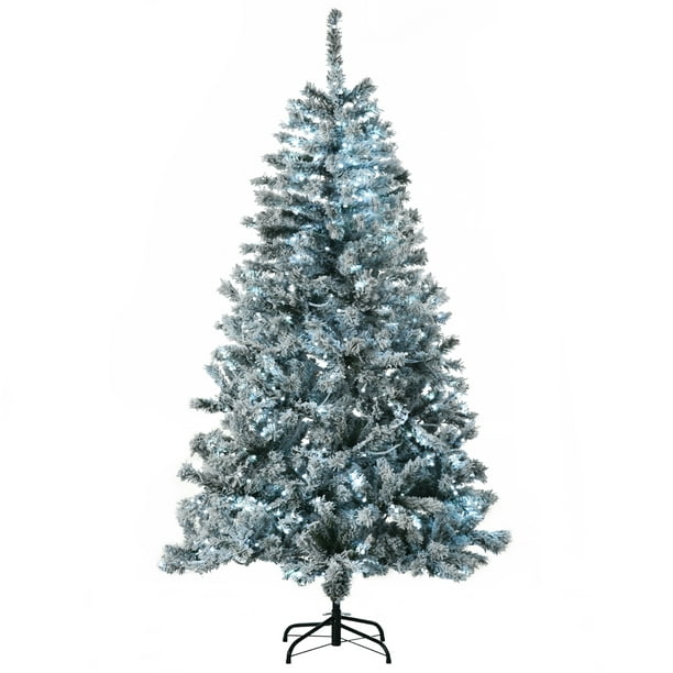 Sapin de Noël artificiel lumineux LED x 250 blanc chaud H. 180 cm