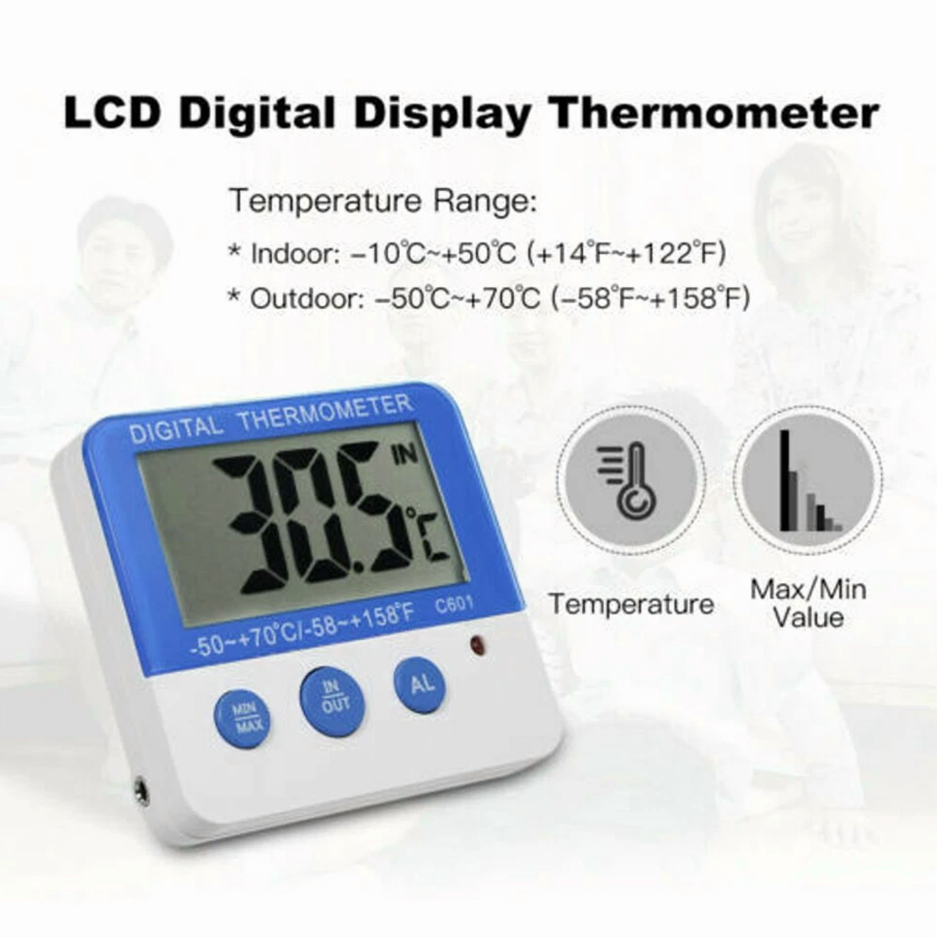 CRESTIN- Electronic Led Digital Thermometers Home ?/? Thermometer Kitchen Freezer Alarm