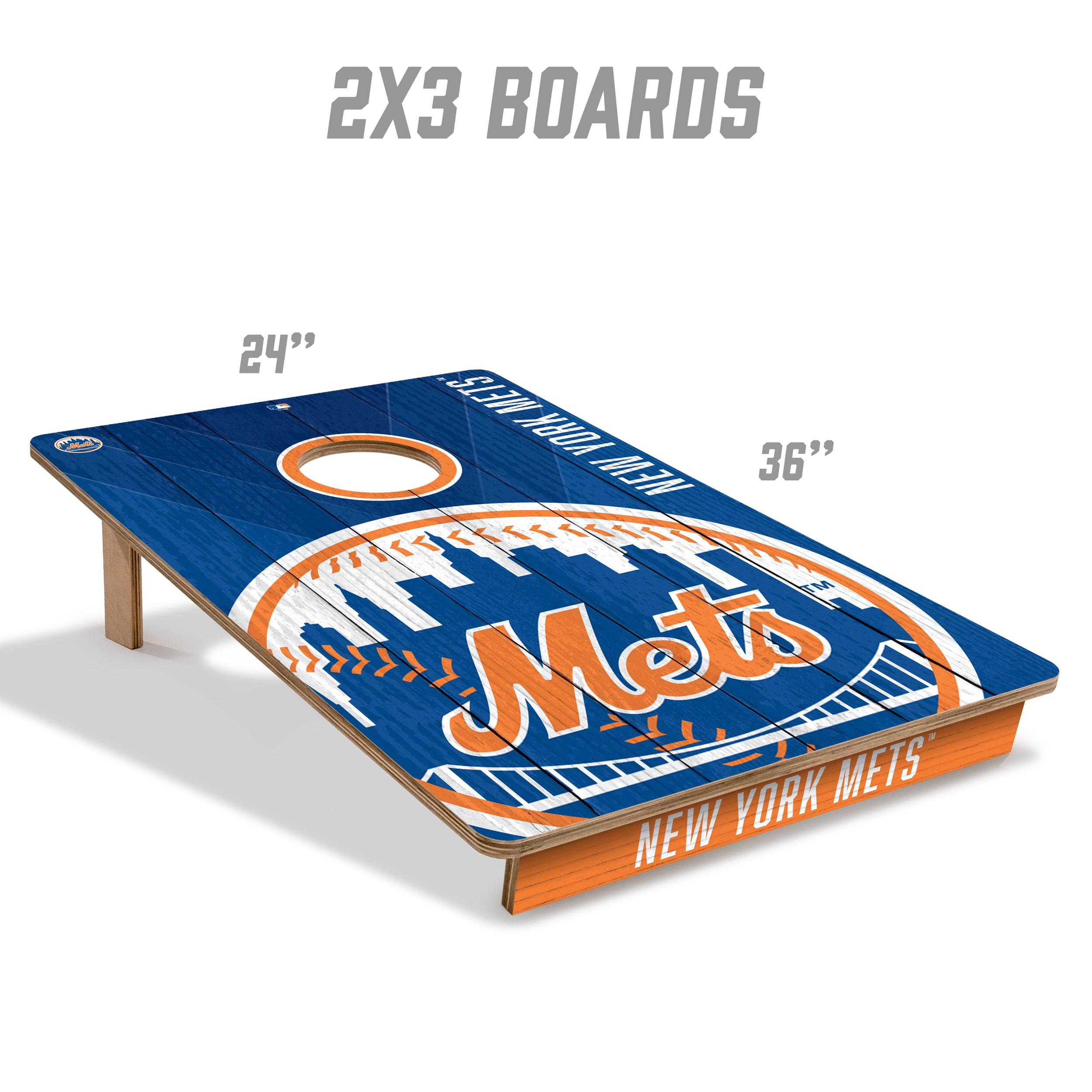 YouTheFan MLB New York Mets 2' x 3' Cornhole Game