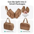 thumbnail image 2 of BAGSMART Large Toiletry Bag for Women,  Lightweight Travel  Cosmetic Makeup Bag Organizer with Handle for Accessories, Essentials, Toiletries, Brown, 2 of 7