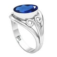thumbnail image 2 of 925 Sterling Silver Women Jewelry Blue Sapphire Simulated Ring, 2 of 9