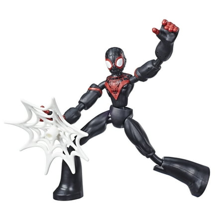 Marvel Spiderman: Bend and Flex Miles Morales Kids Toy Action Figure for Boys and Girls (9")