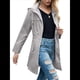 thumbnail image 3 of Chaqueta Impermeable Ligera para Mujer, con Capucha, Mangas Largas y Cremallera, para Actividades Al Aire Libre Gris L, 3 of 8