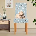 thumbnail image 4 of Yayeee 4 Pack Dining Chair Covers Stretch Parson Chairs Slipcovers Seat Protector, Cartoon Sheep Pattern, 4 of 6