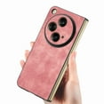 thumbnail image 4 of for OnePlus Open Case, Classic PU Leather Case with Flip Cover Ultra-Thin Shockproof Drop Protective Anti-falling Lightweight Folding Phone Case Cover for OnePlus Open - Pink, 4 of 11